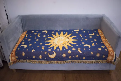 Miniatura 8 de Erke Funda de cojín con estrellas de sol y luna de 35 x 60 pulgadas para sofá, sofá biplaza, silla, decoración de muebles, decoración de habitación