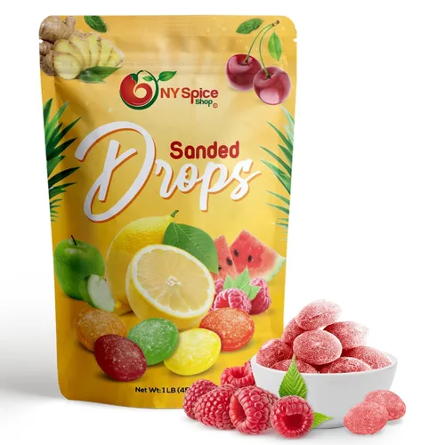 Miniatura 15 de NY SPICE SHOP Mix Fruits - Gotas de caramelo lijadas, 1 libra de gotas lijadas antiguas, dulces frescos y deliciosos a granel, caramelo duro lijado