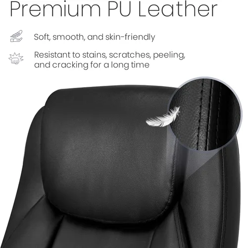 Miniatura 5 de NEO Chair Silla ergonómica de oficina ejecutiva para computadora de escritorio, soporte de respaldo alto, cómodo asiento abatible, altura ajustable