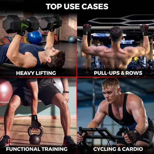 Miniatura 7 de MhIL Guantes de entrenamiento para hombres – Guantes de gimnasio cómodos para hombres con agarre mejorado para seguridad y protección de las manos