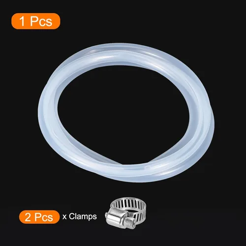 Miniatura 3 de MECCANIXITY 1 m de tubo de silicona transparente de goma de 1/4" ID 5/16" OD tubo de plástico manguera de aire flexible para elaboración de cerveza