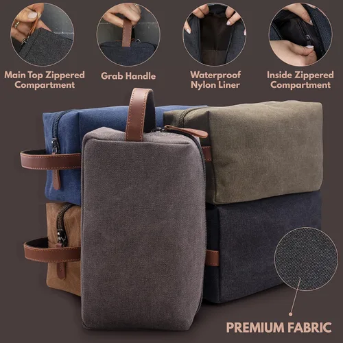 Miniatura 6 de Neceser personalizado – 5 colores – Kit de Dopp personalizado para padrinos de boda, bolsa de aseo bordada