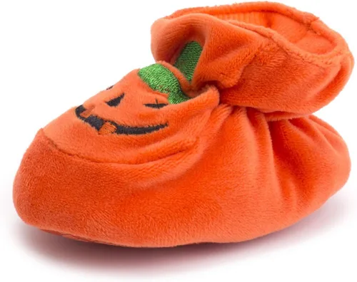 Miniatura 2 de Luckinbaby Botines de calabaza de Halloween para recién nacidos, para bebés, niños y niñas, unisex, con suela suave, para cuna