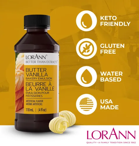 Miniatura 6 de LorAnn Emulsión de mantequilla y vainilla para panadería, 1 galón