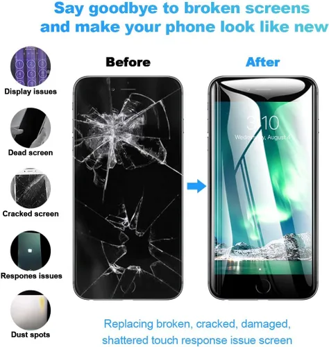 Miniatura 4 de EFAITHFIX para iPhone 7 Plus reemplazo de pantalla LCD negra de 5.5 pulgadas, conjunto de marco de visualización LCD, pantalla táctil 3D
