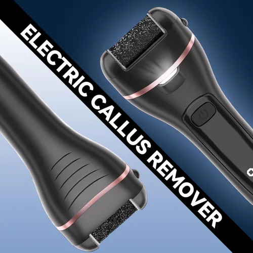 Miniatura 6 de Wea&Hea Removedor de callos eléctrico recargable para pies con 6 cabezales de rodillo, lima de pie de doble velocidad, kit de pedicura impermeable