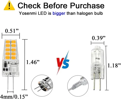Miniatura 3 de Bombilla LED G4 de 3 W, equivalente a halógeno de 20 W, base de 12 V JC G4 bi-Pin, blanco cálido 3000 K, bombilla de paisaje, no regulable, paquete