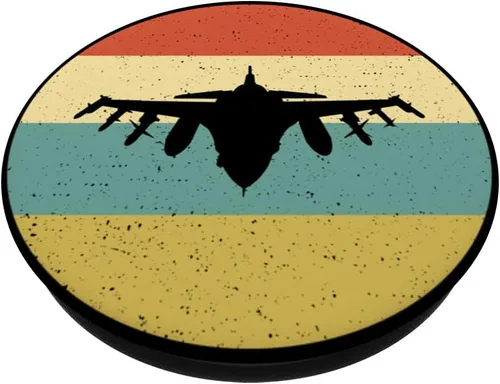 Miniatura 2 de Fighter Plane Vintage Retro Pilot Gift Idea Man PopSockets Swappable PopGrip