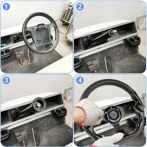 Miniatura 8 de Volante para carrito de golf, compatible con EZGO TXT RXV, Club Car DS Precedent Tempo, Yamaha G2-G29 para la mayoría de los carritos de golf
