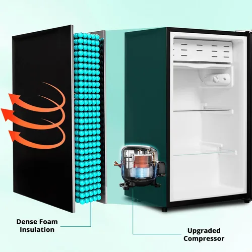 Miniatura 8 de SMETA Mini refrigerador de 3.2 pies cúbicos, refrigerador pequeño de una sola puerta para dormitorio, oficina, dormitorio, apartamento, refrigerador
