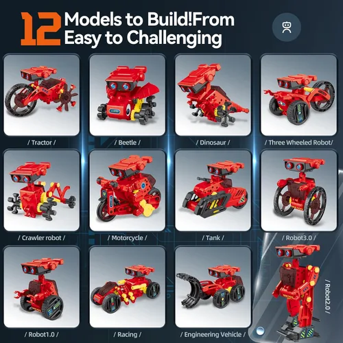 Miniatura 6 de Jiakora STEM 12 en 1, juguetes de robots educativos para niños de 8 a 12 años, kits de juguetes educativos de ciencia para niños, conjunto