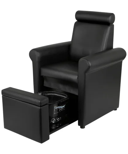 Buy-Rite Salon & Spa Equipment Mona Lisa - Silla de pedicura sin plomería, ajustable, portátil, extraíble, negro, CHM-2320-5H-BLACK