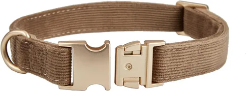 Miniatura 8 de Collar suave para perro con hebilla de metal, ajustable, duradero, cómodo, de pana de algodón, para perros grandes, medianos y pequeños, collares