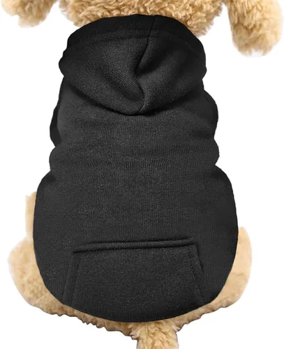 Miniatura 27 de Jecikelon Sudadera con capucha para perro de invierno con bolsillos, ropa cálida para perros pequeños, abrigo de chihuahua, ropa de cachorro y gato