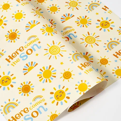 Miniatura 21 de WERNNSAI Papel de Regalo de Animales - 6 Hojas 27.5"x 19.7" Papel de Regalo para Baby Shower Papel de Regalo de Primer Cumpleaños Diseño de Animales