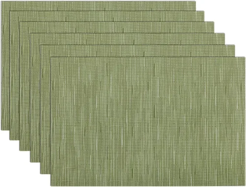 Miniatura 24 de SHACOS - Caminos de mesa de vinilo tejido, lavables, para uso en interiores o exteriores, fáciles de limpiar
