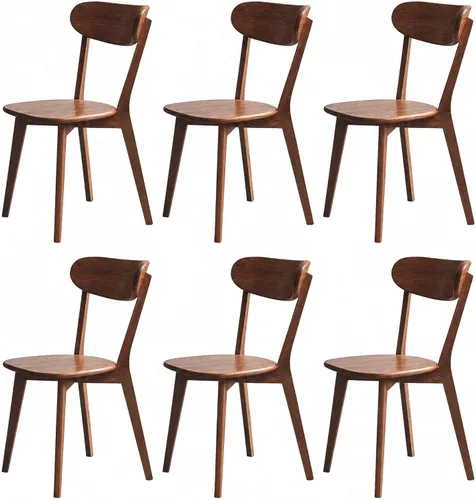 Miniatura 19 de Sillas de Comedor de Roble, Sillas de Cocina, Silla de Comedor Moderna de Madera Maciza 100% con Respaldo Curvo, Silla de Comedor para Cocina, Sala
