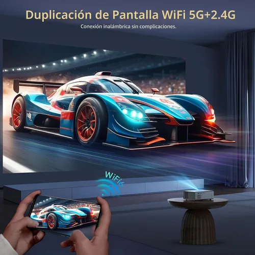 Miniatura 5 de [Compatible con Netflix y Dolby Audio] Proyector inteligente con WiFi6 y Bluetooth5.3, enfoque eléctrico y corrección automática keystone