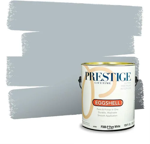 Miniatura 87 de Pintura Exterior + imprimación PRESTIGE, todo-en-uno, 1 galón, acabado mate, color comparable al Valspar* Royal Gray* VS151-Gris real