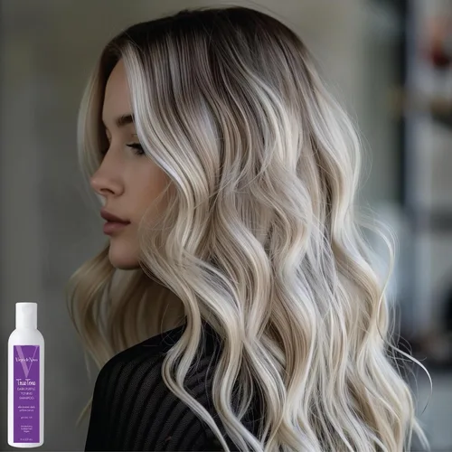 Miniatura 7 de Virgo de Novo Dark Purple Toning Shampoo Neutralizes Yellow & Brassy Tones, Brightens Blonde, Silver & Grey Hair, Sulfate-Free, Color-Safe