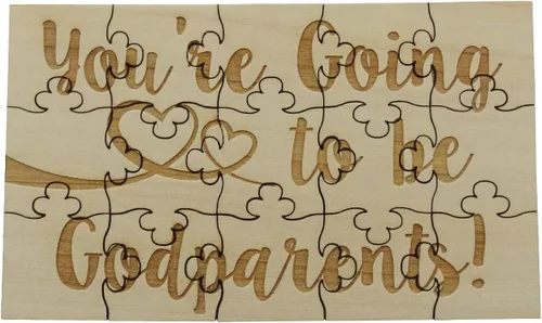 Miniatura 19 de You're Going to Be a Godmother - Rompecabezas de madera de tilo de 15 piezas, anuncio sorpresa de embarazo