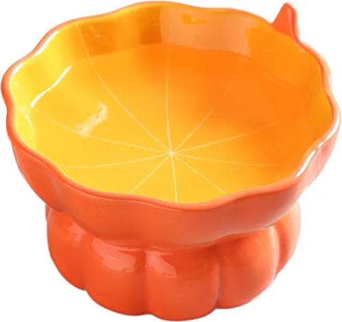 Miniatura 8 de Cuenco elevado de cerámica para gatos, cuenco elevado rosa para gatos de interior, antivómitos y protección de la columna vertebral, bonito plato