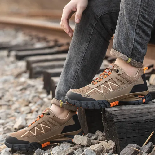 Miniatura 7 de BDETIBAYE Steel Toe Sneakers Comfortable Safety Shoes for Men Steel Toe Shoes for Women Slip On Construction Work Shoes