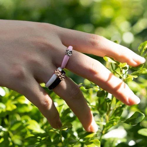 Miniatura 29 de Zollen Anillos de silicona para mujer, 1/3 paquetes de alianzas de boda de silicona, forma de flor, anillos de goma, colección de flores para mujer