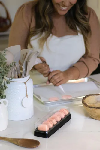 Miniatura 6 de Vend Exchange - Recipientes de plástico transparente para macarrones, se adapta a 6 macarons (paquete de 15)