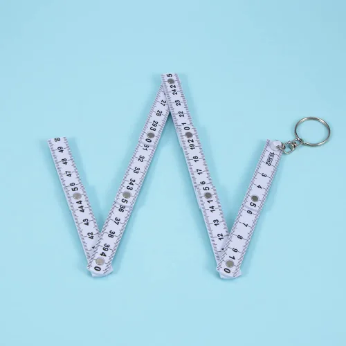 Miniatura 6 de Leadigol 2 llaveros de regla plegable, regla de plástico plegable portátil de 1.6 ft con llavero, herramienta de medición para mujeres y hombres