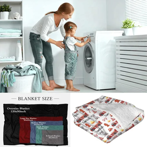 Miniatura 9 de PANDASBLANKET Manta personalizada con nombre para niños, adultos, mascotas, camión de bomberos, automóvil, manta personalizada para cumpleaños