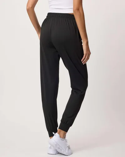 Miniatura 3 de Real Essentials - Pantalones, paquete de 3 unidades Real Essentials - Pantalones deportivos de yoga ultra suaves para mujer con bolsillos y cordón