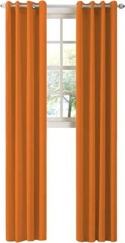 Miniatura 16 de LA PALMA Cortinas opacas con aislamiento térmico y ojales, para sala de estar, dormitorio, paquete de 2 paneles