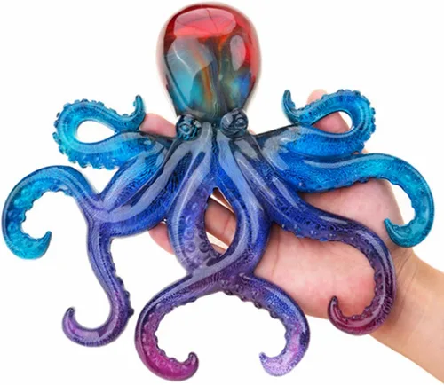Miniatura 6 de Molde de resina de pulpo, Gasusen 3D de animales marinos grandes, pulpo, moldes de silicona para fundición de resina epoxi, adornos colgantes