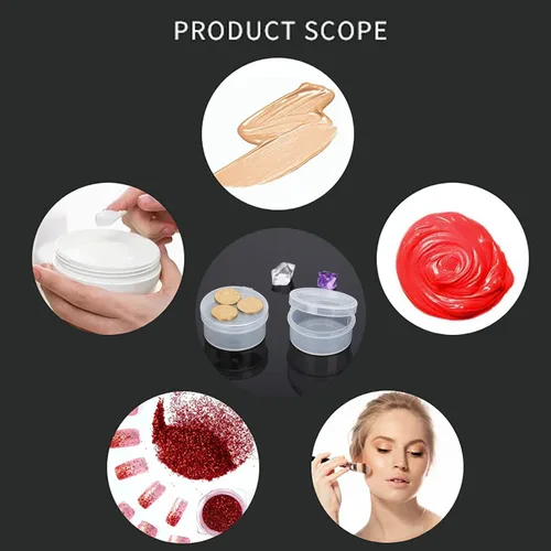 Miniatura 6 de 50 tarros de plástico para cosméticos de 0.18 oz/0.2 fl oz, estuche transparente con tapas a presión, portátil, almacenamiento de viajes, muestras