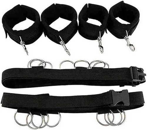 Miniatura 7 de Lazos sexuales para tobillos y muñecas para hombres, tamaño King, correas de cama para cama de tamaño Queen, barra separadora, juego de adultos