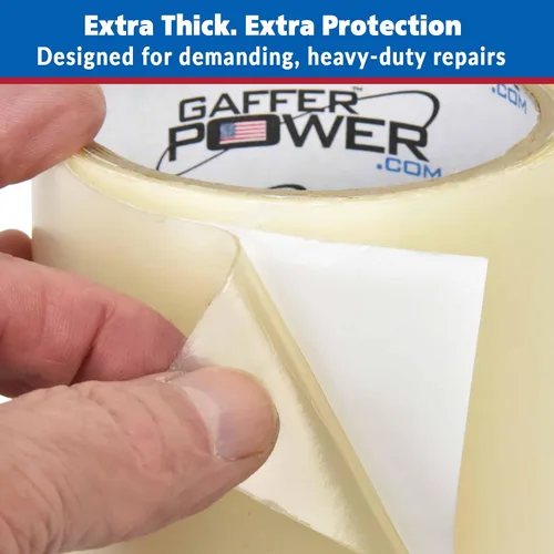 Miniatura 5 de Gaffer Power Fabricado en EE. UU. – Cinta de reparación impermeable de butilo transparente Sello de fugas de fuerza industrial para techos