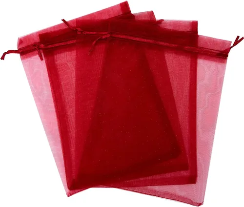 Miniatura 11 de 25 bolsas de organza con cordón de 8 x 12 pulgadas, regalo de fiesta de boda, juguetes, bolsas de maquillaje, bolsa de regalo Negro