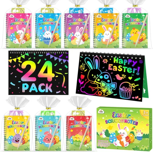 Miniatura 14 de ZMLM Paquete de 16 recuerdos de fiesta de arte arcoíris para niños de 4 a 8 años, bolsas de regalo de cumpleaños sin desorden, premios de aula de 1