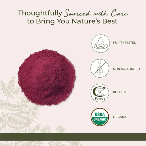 Miniatura 4 de Starwest Botanicals Polvo de raíz de remolacha orgánica, 1 libra Certificado orgánico USDA