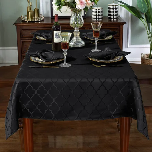 Miniatura 5 de SASTYBALE Servilletas de tela jacquard de 20 x 20 pulgadas, patrón de flores, 4 piezas, sólidas, lavables, cómodas para restaurantes, cenas