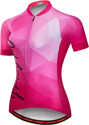 Miniatura 153 de Camiseta de ciclismo para mujer, manga corta y pantalones cortos de ciclismo acolchados para verano