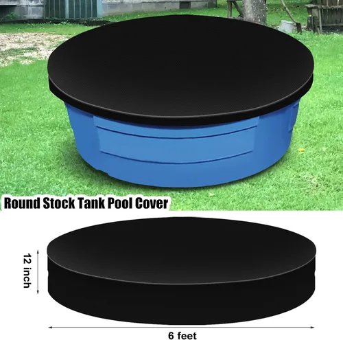 Miniatura 2 de Protector redondo de plástico Oxford para piscina de 6 pies, forro impermeable, 6 pies x 12 pulgadas