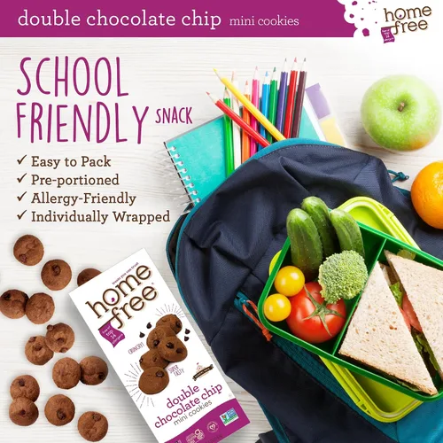 Miniatura 2 de Homefree Mini Caja de Galletas con Doble Chispas de Chocolate, Sin Gluten, Sin Nueces, Vegano, Seguro para la Escuela y Refrigerio Amigable