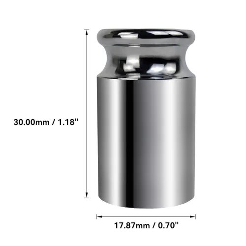 Miniatura 3 de HFS (R) Peso de calibración de 1.76 oz de balanza de cromo clase M2 Peso de calibración para báscula digital, báscula de bolsillo