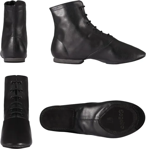 Miniatura 3 de Botas de jazz para niños, zapatos de baile de cuero con suela dividida para niñas y niños (niños pequeñosniños grandes)