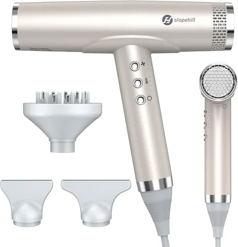 Miniatura 9 de slopehill Secador de Cabello Iónico Profesional con Difusor - Ligero, Compacto, Potente y Rápido Secador de Salón con Motor sin Escobillas de Alta