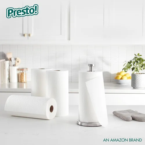 Miniatura 6 de Marca Amazon - Presto! Toallas de papel Flex-a-Size, rollo enorme de 158 hojas, 12 rollos (2 paquetes de 6), equivalente a 38 rollos regulares