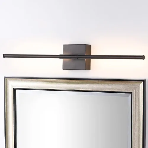 Miniatura 2 de JONATHAN Y Aplique de pared LED integrado moderno regulable negro de 28 pulgadas, luz de tocador de metal para espejo de baño, dormitorio, pasillo
