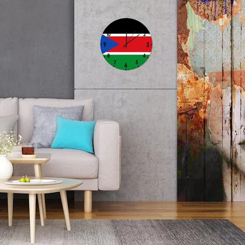 Miniatura 459 de Cheyan Reloj de pared con bandera de Canadá de 12 pulgadas, silencioso, sin tictac, de PVC, funciona con pilas, reloj redondo decorativo, regalo